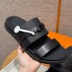에르메스 Hermes 161 Jackson sandal Swift and Calfskin&89 Noir