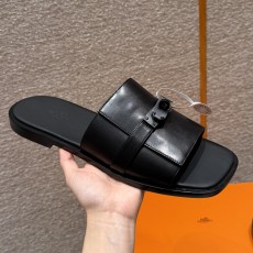 에르메스 Hermes 183 Gabriel sandal Buttermilk&89 Noir