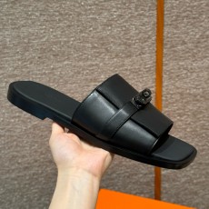 에르메스 Hermes 183 Gabriel sandal Buttermilk&89 Noir