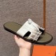 에르메스 Hermes 182 Izmir sandal Matte Alligator&01 Himalaya