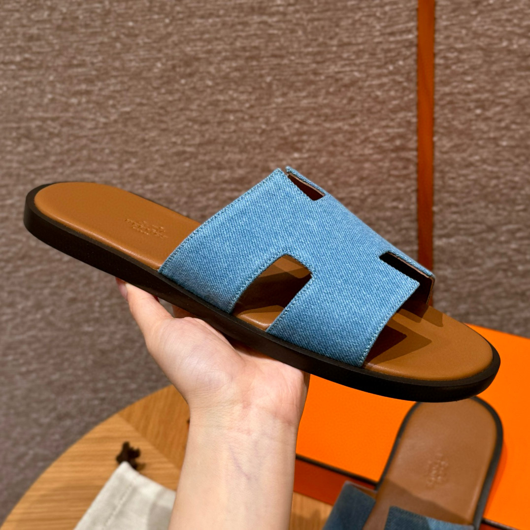 에르메스 Hermes 182 Izmir sandal Cpwboy&Blue