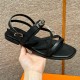 에르메스 Hermes 106 June sandal Calfskin&89 Noir