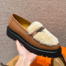 에르메스 Hermes 109 Icone loafer Swift and Calfskin&Naturel and Ecru