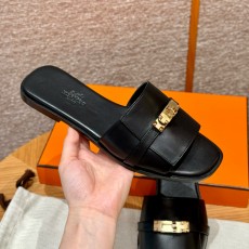 에르메스 Hermes 183 Giulia sandal Calfskin&89 Noir gold
