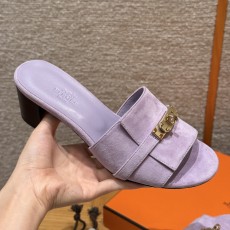 에르메스 Hermes 187 Gigi 50 sandal Chamois&Purple gold