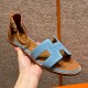 에르메스 Hermes 196 Santorini sandal Cowboy&Light Cowboy Blue
