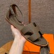에르메스 Hermes 196 Santorini sandal Epsom&18 Etoupe