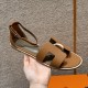 에르메스 Hermes 196 Santorini sandal Epsom&37 Gold