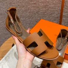 에르메스 Hermes 196 Santorini sandal Epsom&37 Gold