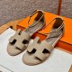 에르메스 Hermes 196 Santorini sandal Epsom&S2 Trench