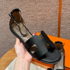 에르메스 Hermes 196 Santorini sandal Swift&89 Noir