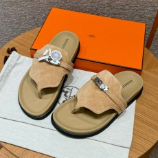 에르메스 Hermes 258 Empire Sandal Chamois&Clay beige silver