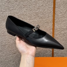 에르메스 Hermes 335 Kelly Ballet Flat Calfskin&89 Noir