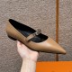 에르메스 Hermes 335 Kelly Ballet Flat Calfskin&Naturel Clair