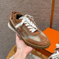 에르메스 Hermes 618 Jet Sneaker Chamois&Linen Beige