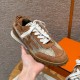 에르메스 Hermes 618 Jet Sneaker Chamois&Linen Beige