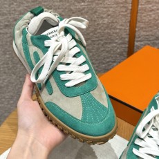 에르메스 Hermes 618 Jet Sneaker Chamois&Sea Green