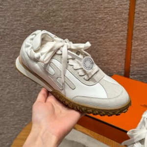 에르메스 Hermes 618 Jet Sneaker Deer and Goat&White