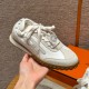 에르메스 Hermes 618 Jet Sneaker Deer and Goat&White