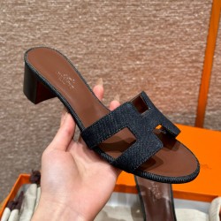에르메스 Hermes 185 Oasis sandal Cowboy&cowboy blue and gold