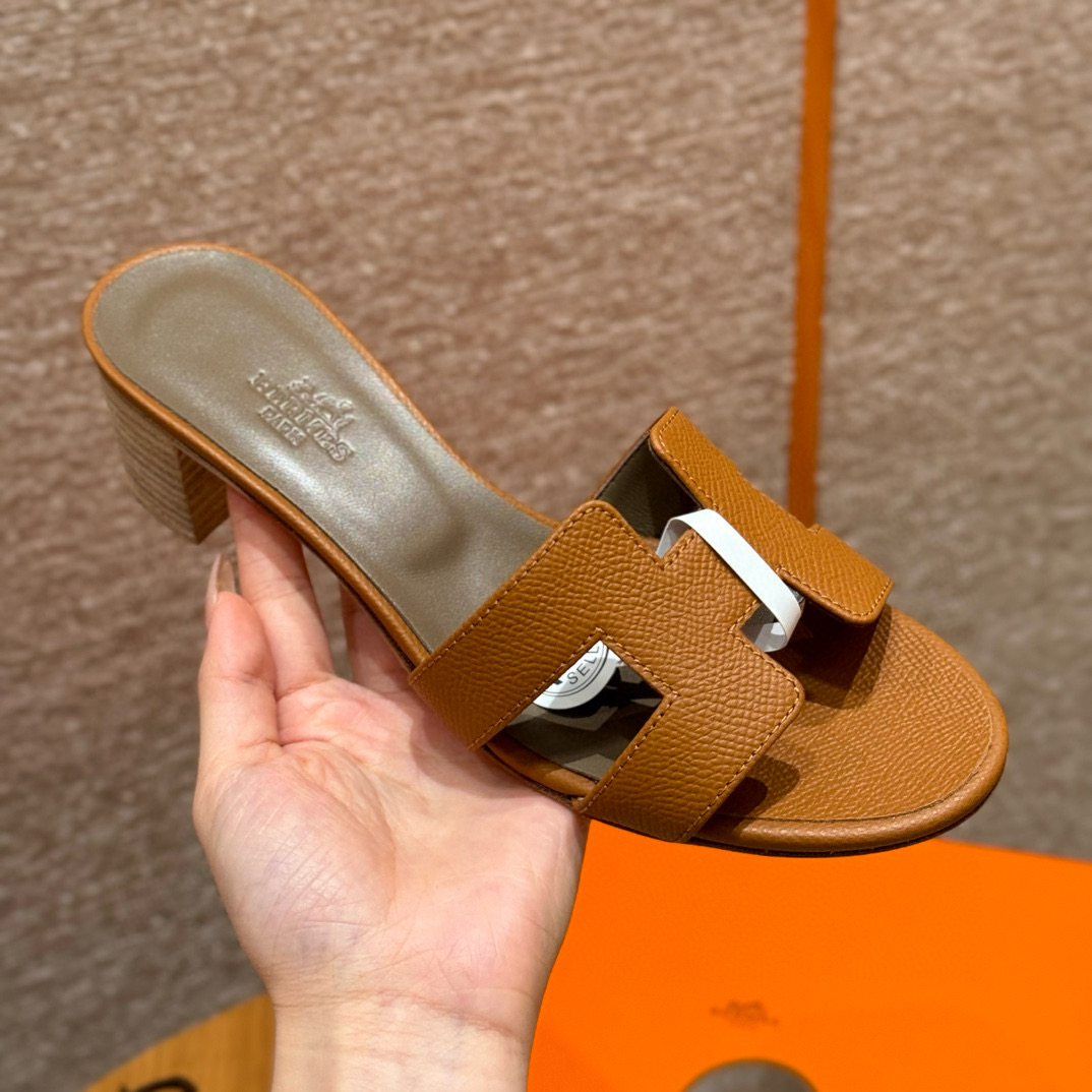 에르메스 Hermes 185 Oasis sandal Epsom&37 Gold