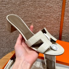 에르메스 Hermes 185 Oasis sandal Highlights Alligator&8L Beton