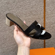 에르메스 Hermes 185 Oasis sandal Lizard&89 Noir
