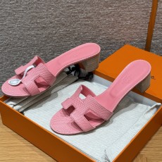 에르메스 Hermes 185 Oasis sandal Lizard&Pink