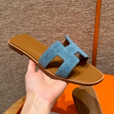 에르메스 Hermes 181 Oran sandal Cowboy&Light Cowboy blue