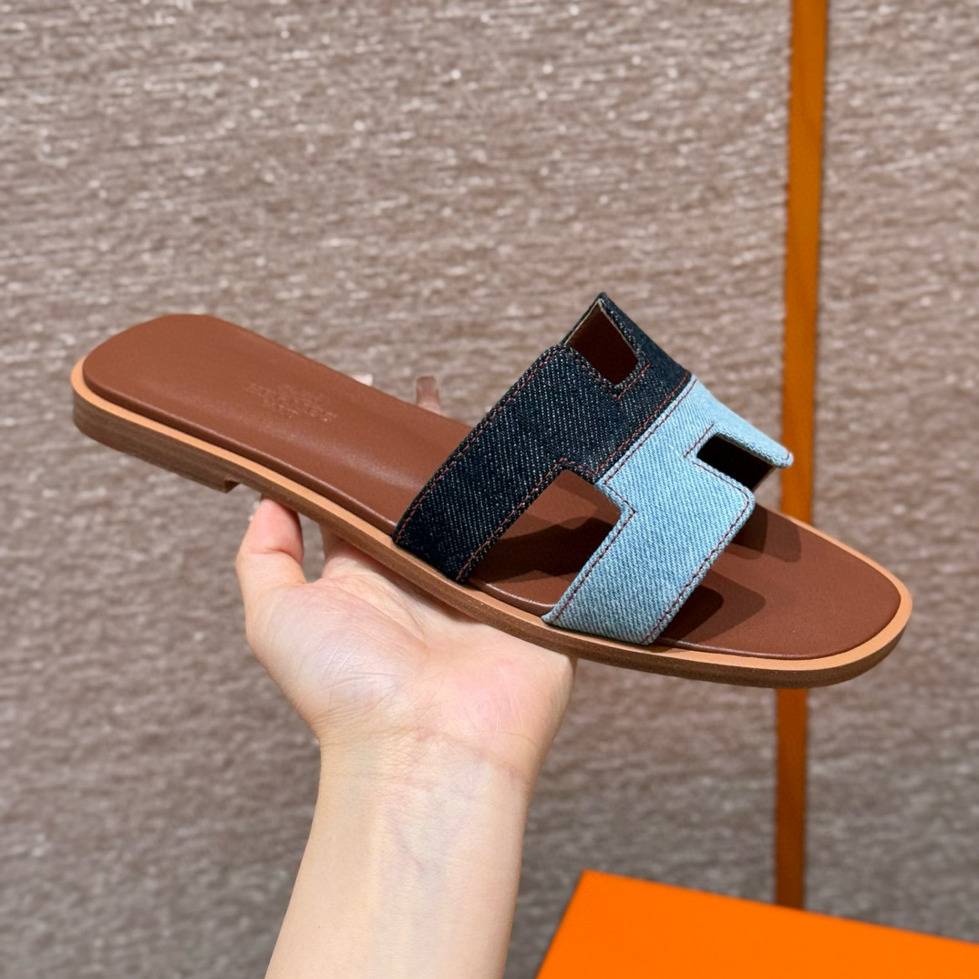 에르메스 Hermes 181 Oran sandal Cowboy&Primary Blue and Light blue