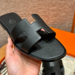 에르메스 Hermes 181 Oran sandal Epsom&89 Noir