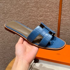 에르메스 Hermes 181 Oran sandal Highlights Alligator&7Q Mykonos