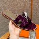에르메스 Hermes 181 Oran sandal Highlights Alligator&N5 Cassis