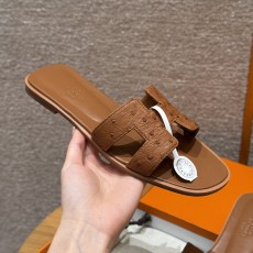 에르메스 Hermes 181 Oran sandal KK ostrich&37 Gold