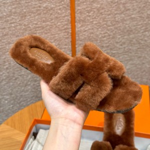 에르메스 Hermes 181 Oran sanda Woolskin&Naturel