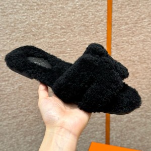 에르메스 Hermes 181 Oran sanda Woolskin&89 Noir