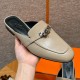 에르메스 Hermes 188 Oz Mule Goatskin&Apricot color