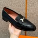 에르메스 Hermes 192 Royal loafer Goathide&89 Noir silver
