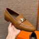 에르메스 Hermes 192 Royal loafer Goathide&Naturel silver