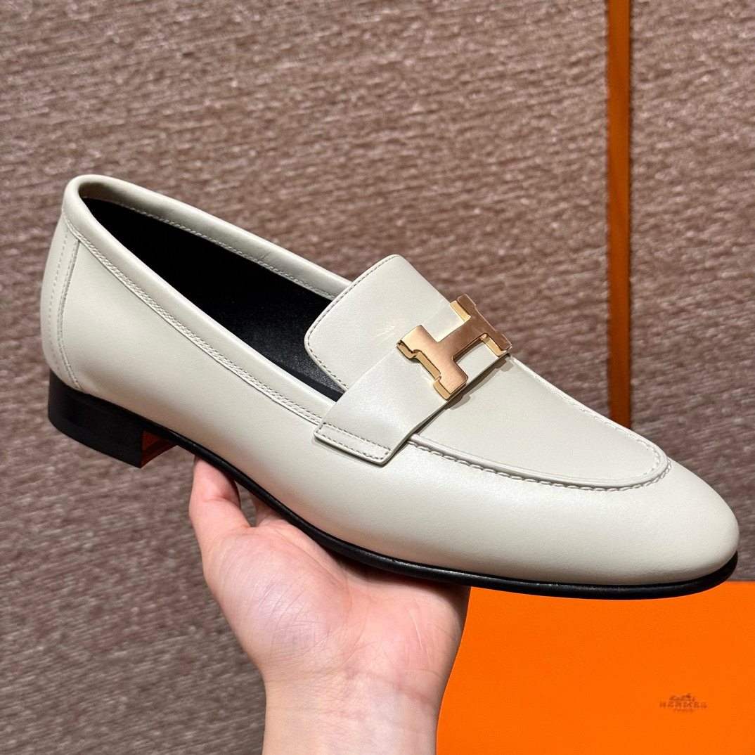 에르메스 Hermes 192 Royal loafer Goatskin&Beige Glaise