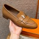 에르메스 Hermes 192 Royal loafer Goathide&Naturel silver