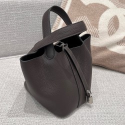 에르메스 Hermes Picotin 18cm Germany Leather 46 Ebene/silver