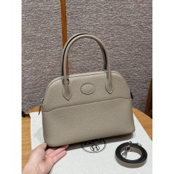 에르메스 Hermes Bolide 27cm Togo 81 Girs tourterlle/silver