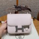 에르메스 Hermes Constance with mirror 19cm Epsom 09 Mauve pale/silver