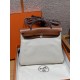 에르메스 Hermes Herbag 31cm canvas and cowhide Beton and 37 Gold/gold