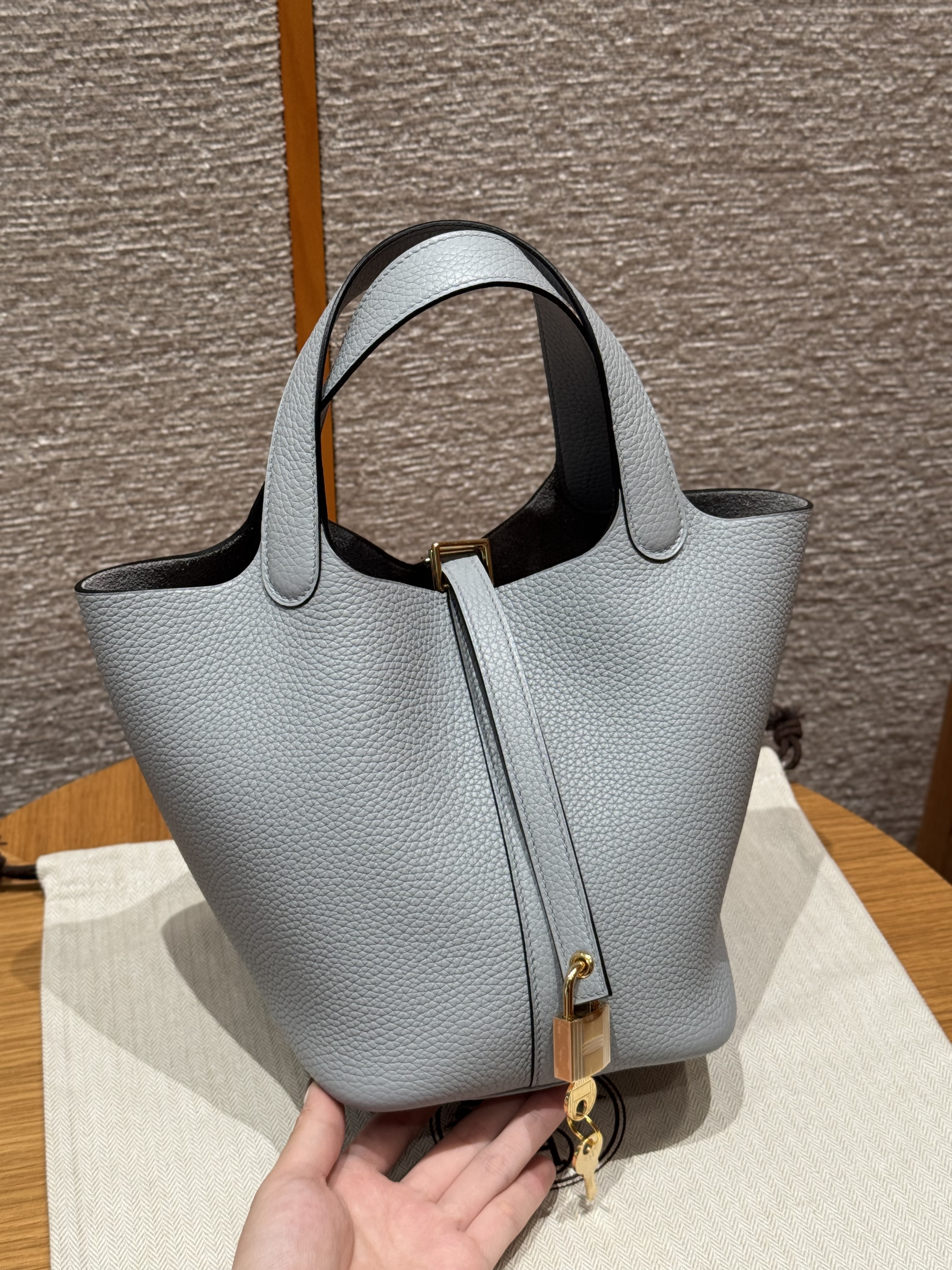 에르메스 Hermes Picotin lock 18cm clemence P0 Girs Pantin/gold