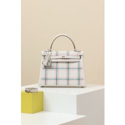 에르메스 Hermes Kelly 25cm Swift M4 Girs pale/silver
