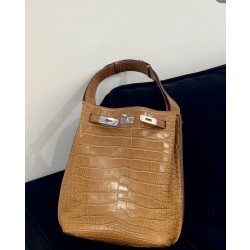 에르메스 Hermes So Kelly 28cm Alligator 37 Gold/silver