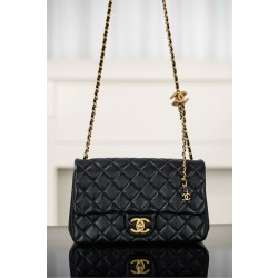 샤넬 Chanel 25B Flap Bag Black 23.5cm