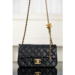 샤넬 Chanel 25B AS5759 Mini Flap Bag Black 20cm